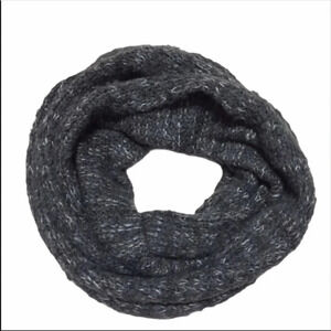 Echo Wool Blend Gray Infinity Scarf 14” X 68”